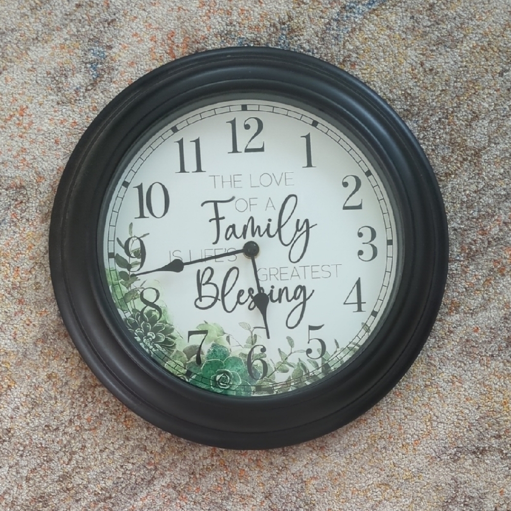 Family Blessing Wall Clock